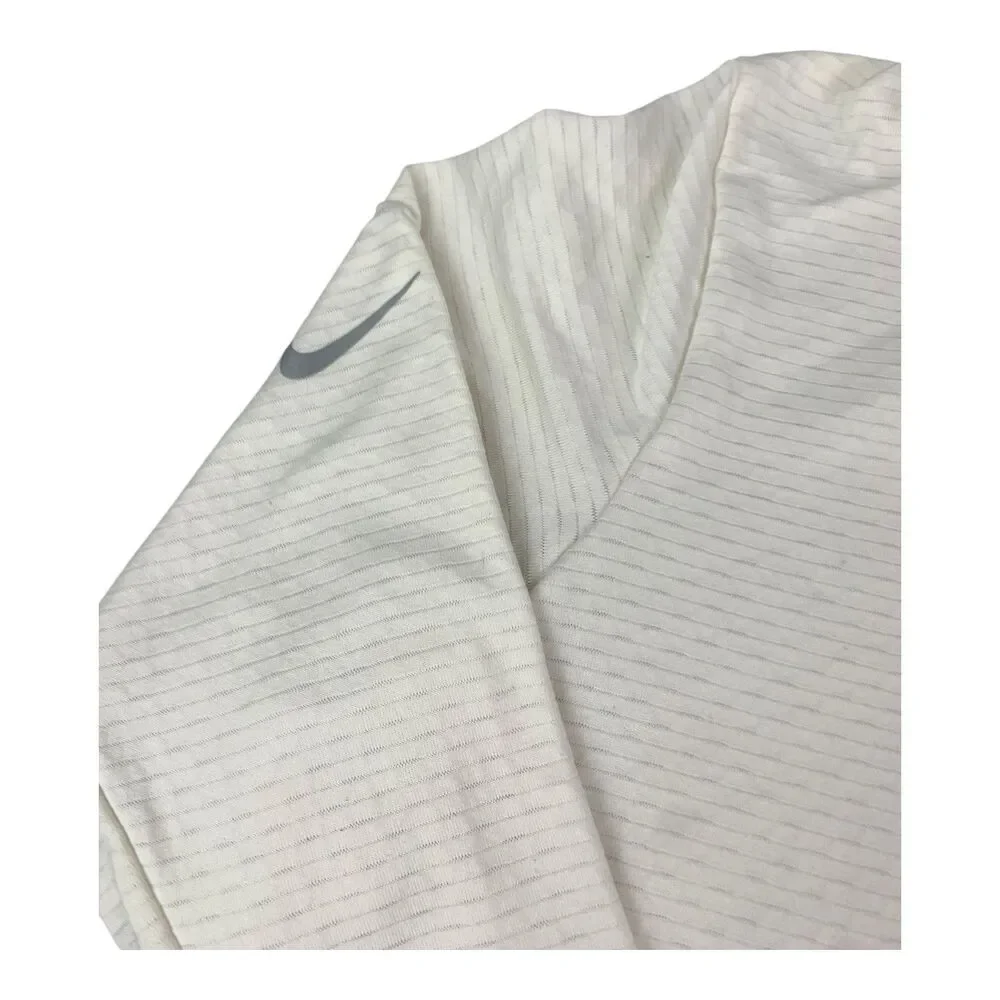 Nike Running Dri Fit Women’s 1/4 Zip Pullover Top, White, Size Large
